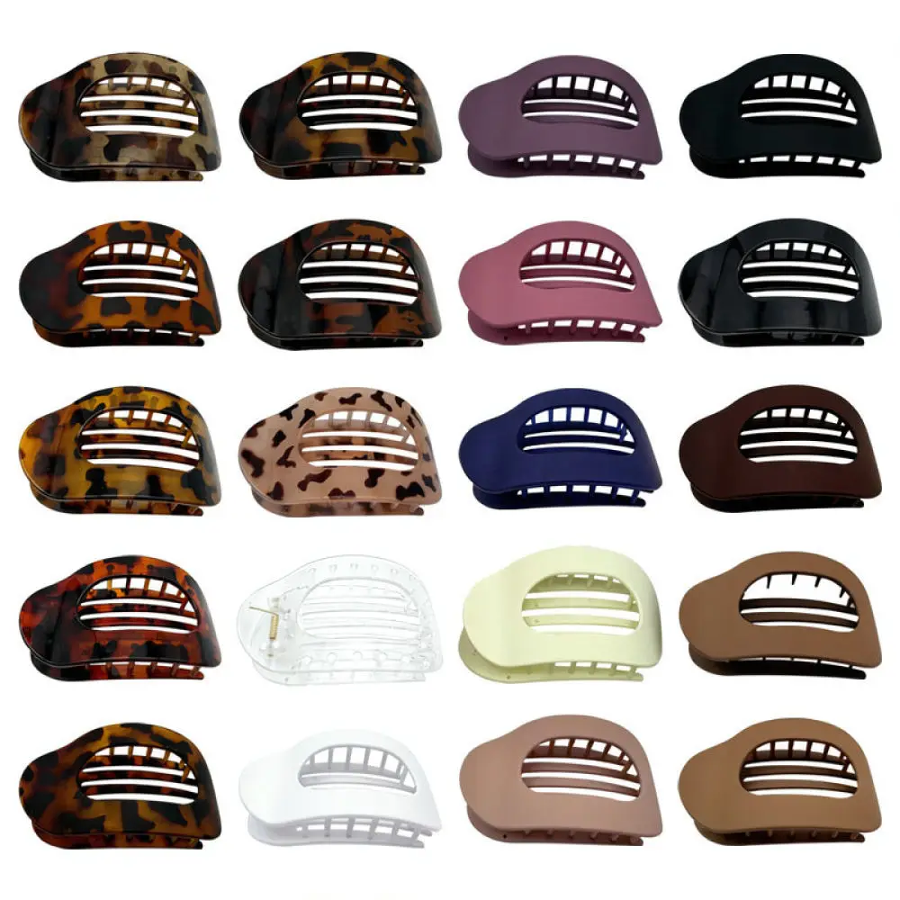 Professional Flat Oval Hair Clips Set Durable ABS Barrettes Lightweight Comfortable Shark Clamps For All Hair Types