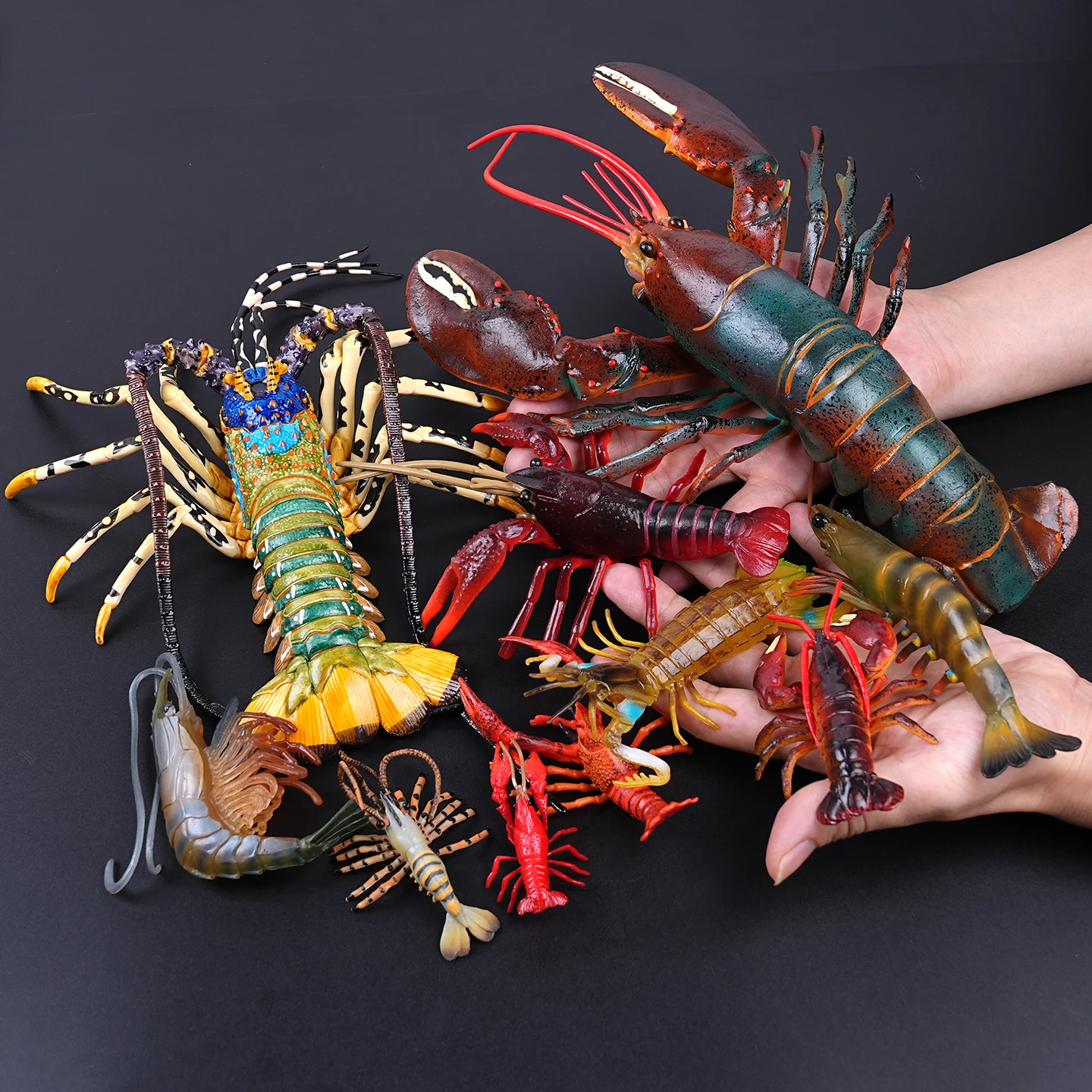 Simulation Animal Dolls Static Pose Boston Crab Lobster Model Toy Ocean Animal Scene Props Playhouse Desktop Decoration