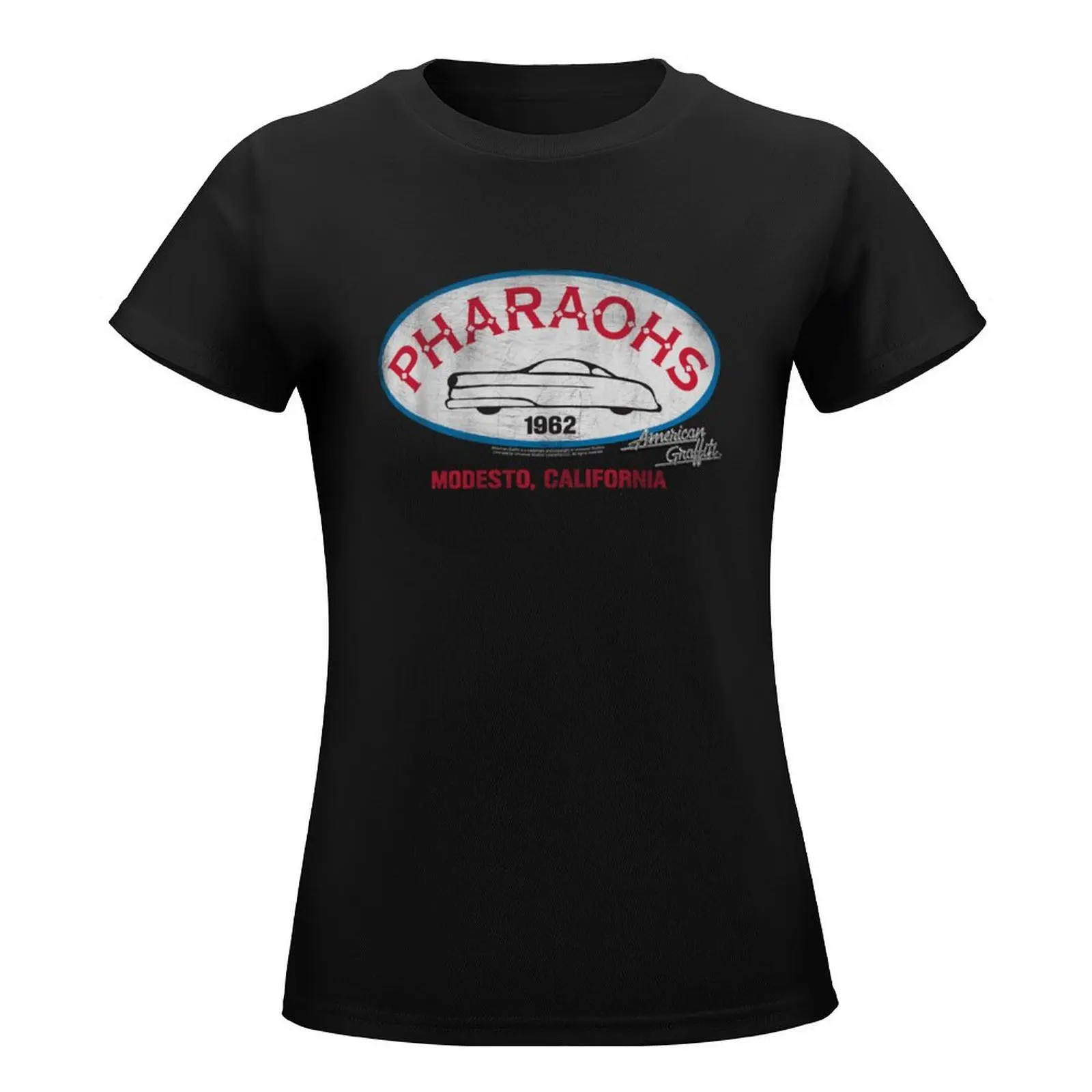 American Graffiti Pharaohs T-Shirt summer clothes customs design your own funny vintage clothes t-shirts for Women loose fit