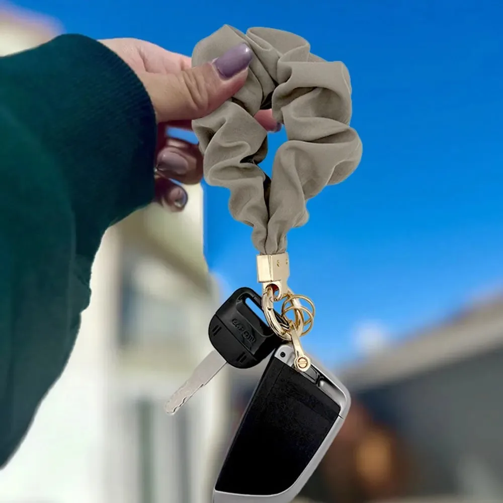 Neuer tragbarer Anti-Verlust-Schlüsselanhänger: Stylischer Seiden-Handgelenkriemen mit elastischem Darm-Schlüsselanhänger und Schlüsselkette – Ideales Geschenk – Detail 3