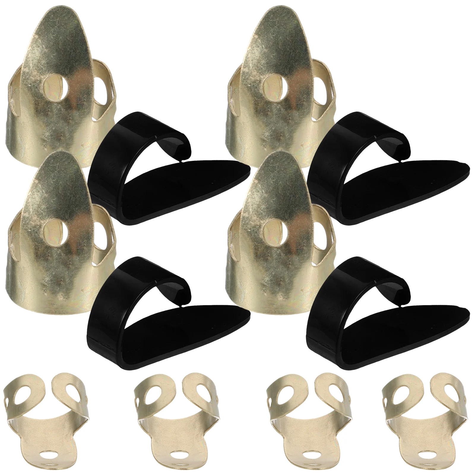 

12pcs Metal Guitar Finger Picks Thumb Picks for Electric Acoustic Reusable Durable Adjustable Lightweight for Beginners