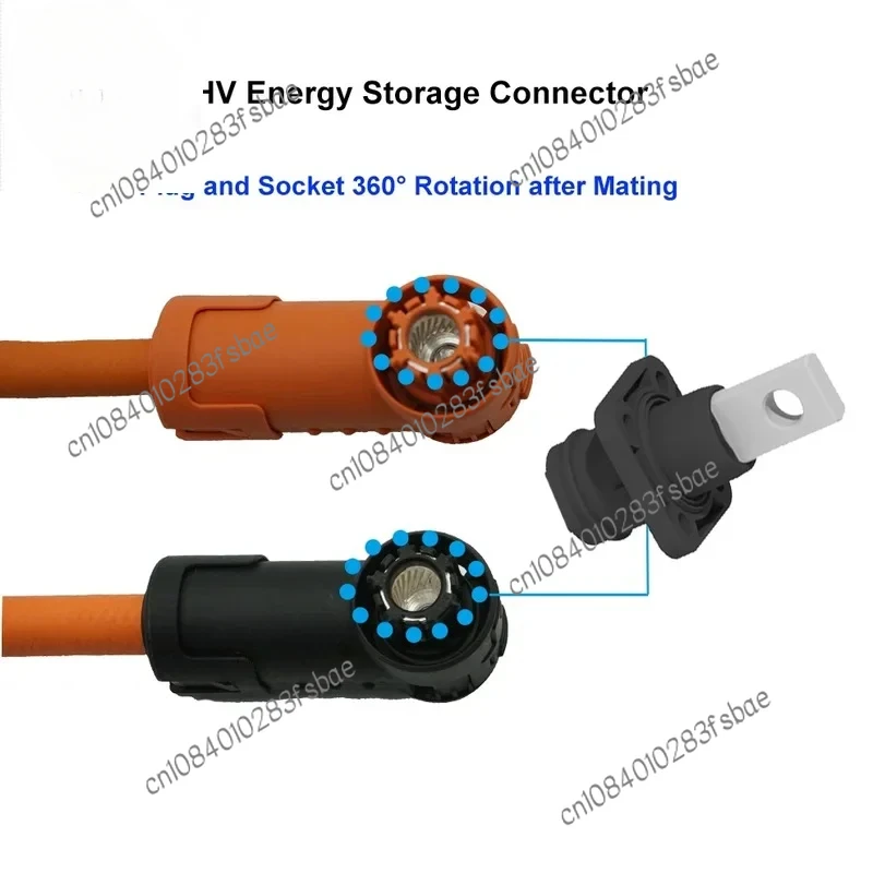 Series Plastic Shell High Voltage Current Energy Storage Connectors 200A Wire Plug Socket Hv Connector