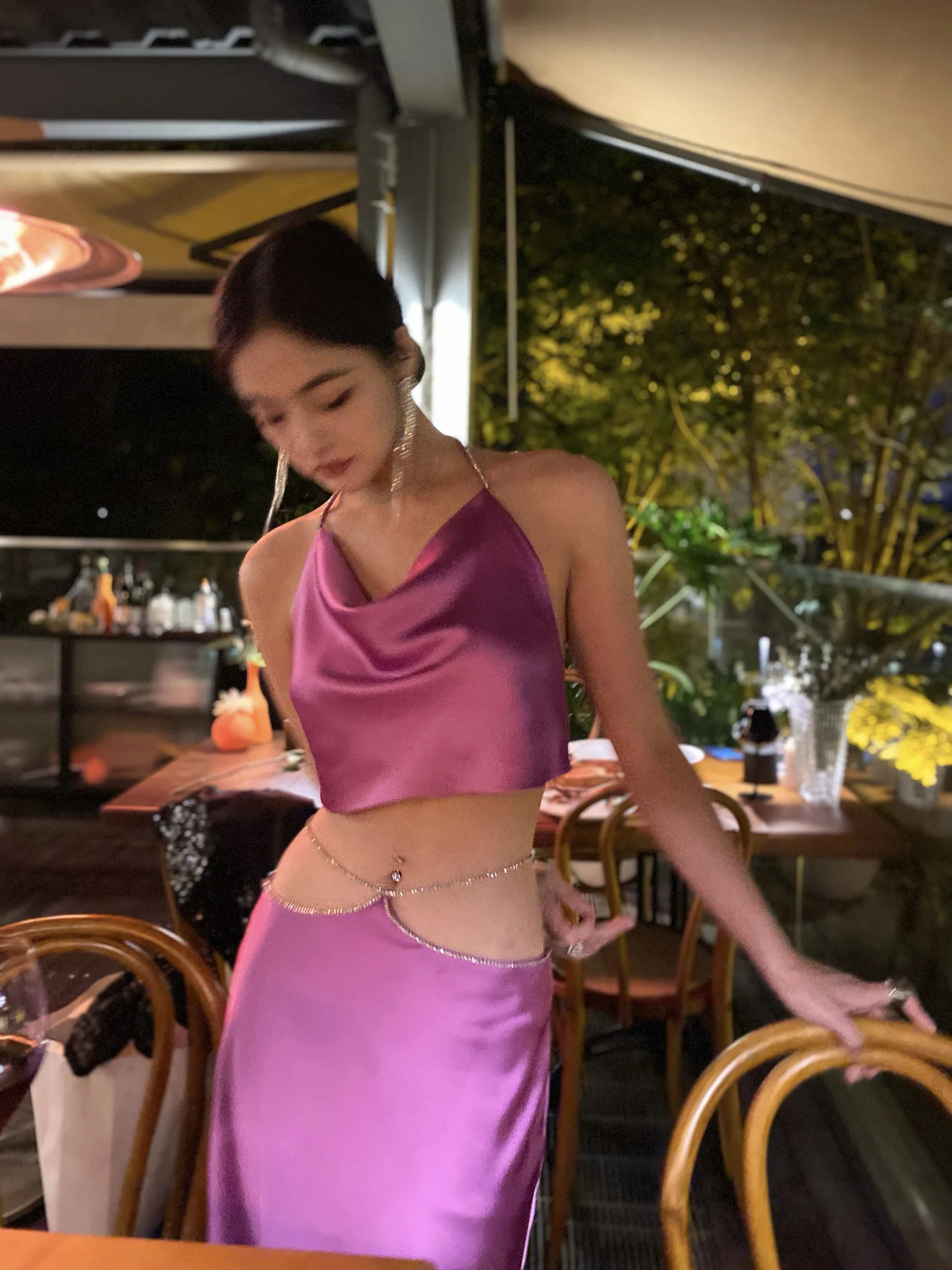 

iny ацетатный атласный комплект Ter Dr Set сексуальное ажурное платье трапециевидной формы средней длины для свадебного выступления на каждый день