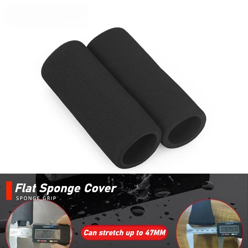 Motorcycle Handlebar Grip Flat Concave Sponge Handlebar Cover Scooter Motorcycle Anti-Slip Sweat-Absorbing Throttle Grip Cover