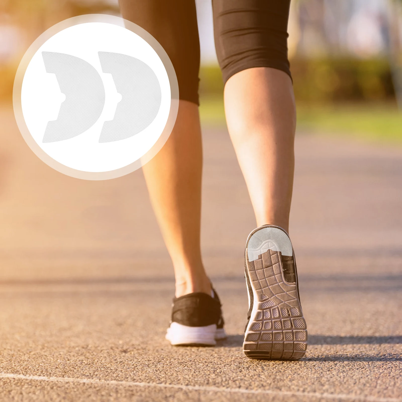 

5 Pairs Anti-wear Sole Stickers Shoes Heel Grips Pad Repair Patch Grease Soft Rubber Resin Particles Bottom Protector for Miss