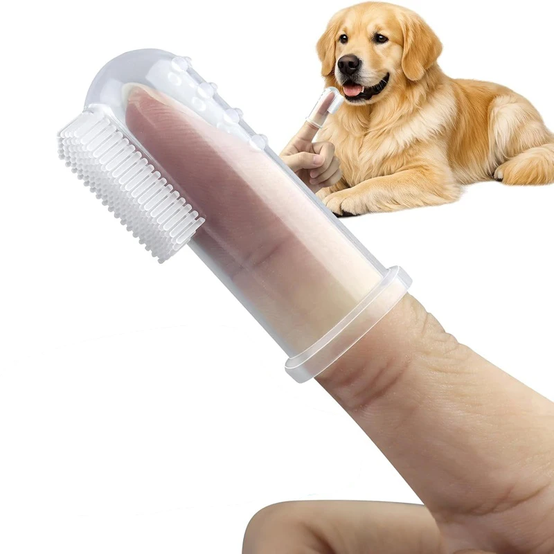 Super Soft Pet Finger Toothbrush Dog Cats Remove Plaque Tartar Puppy Kitten Teeth Cleaning Dental Care Tool Pet Product