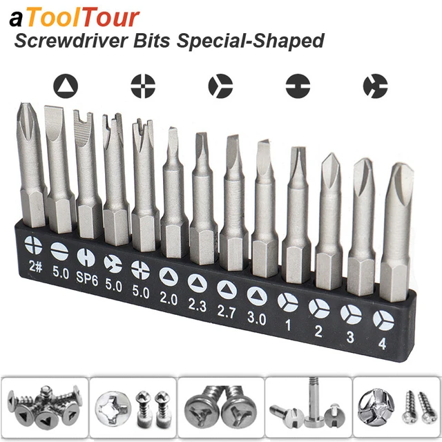Precision Y U Shaped Triangle Screwdriver Magnetic Bit 1 4in Inner Cross Three Points Screw Driver Security Tip For Power Drill Screwdriver AliExpress