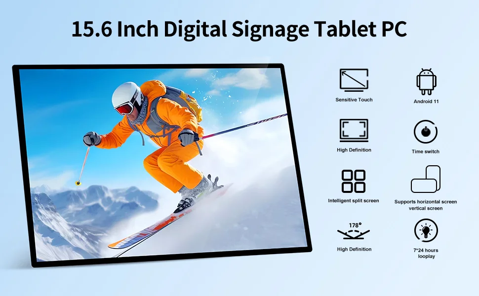 15,6'' Android Alles-in-één tabletdisplay Digital Signage Digitale kalendermuurplannerfabriek voor uw kalendersoftware