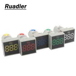5 color Digital Display Electricity Hertz meter 0-99 Hz Frequency meter indicator light AC meter Red Yellow Green White