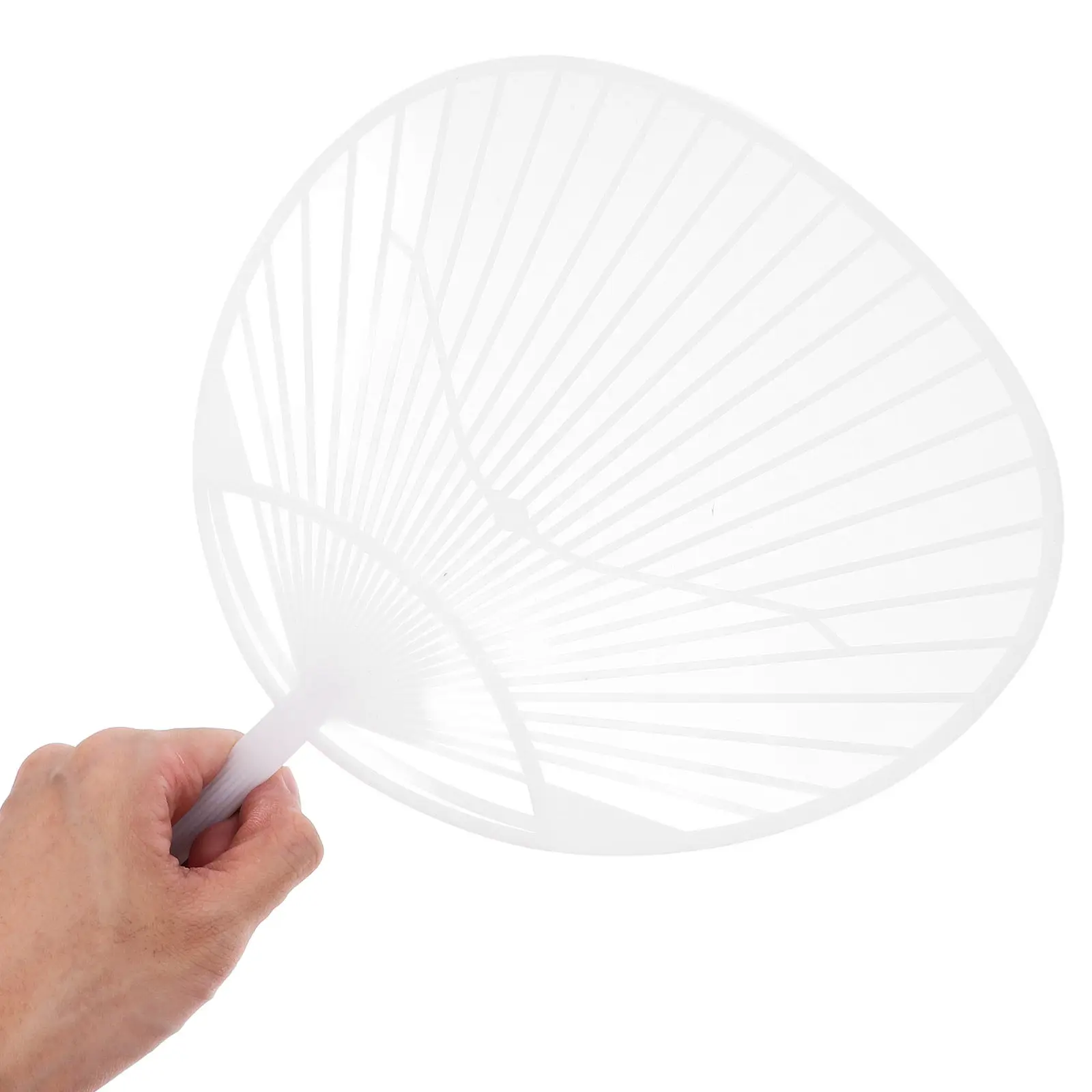20Pcs White Plastic Fan Frames DIY Japanese Kit Craft Making Supplies for Personalized Gifts Summer Air Circulation