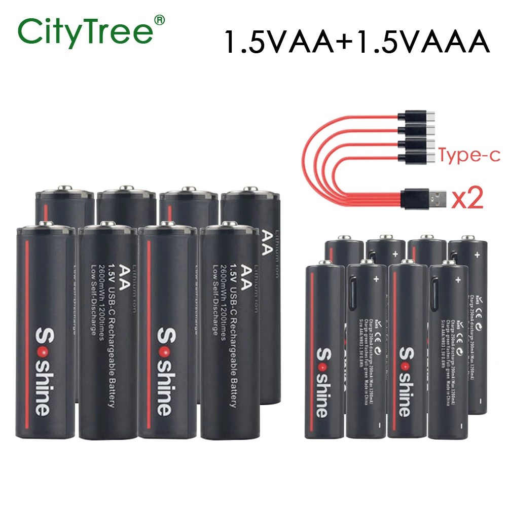 

Батарея аккумуляторная CityTree AAA, 1,5 МВт/ч, 1,5 в, с USB