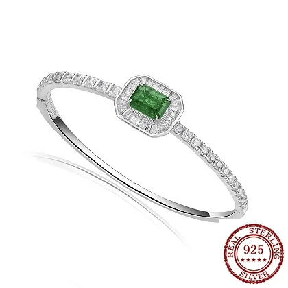 

2025 Новый модный стерлингового серебра 925 пробы, классический темпераментный атмосферный модный классический женский комплект с бриллиантами, открытый браслет с цирконом