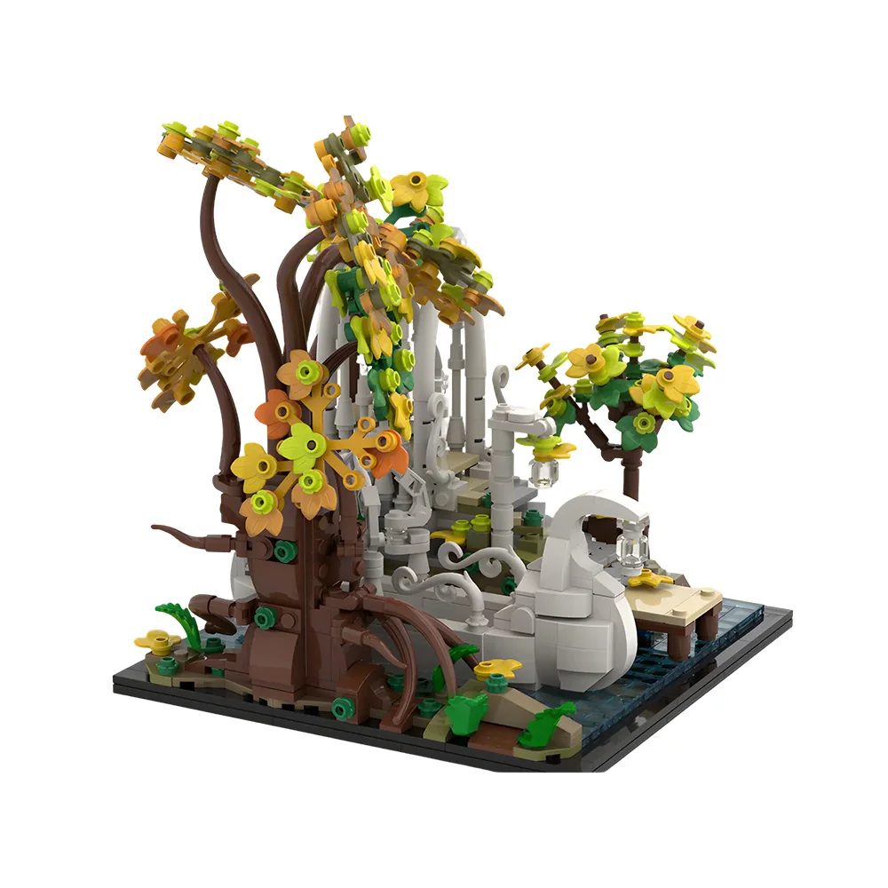 

MOC Lothlórien farewell Bricks Lothlórien farewell Medieval Architecture Building Block Model Assembly Toys Kids Birthday Gifts