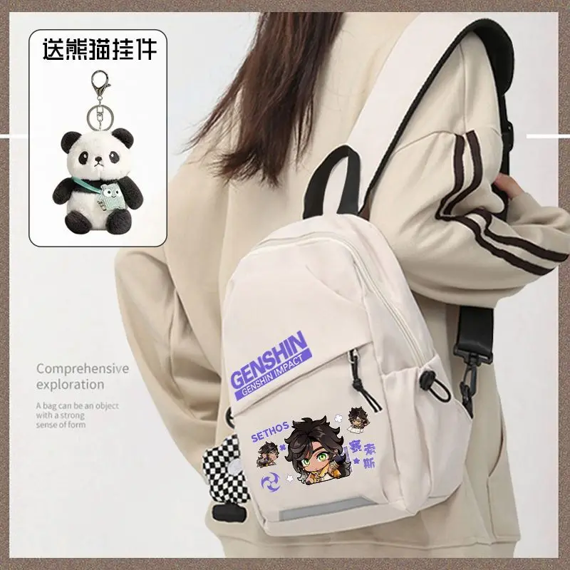 Genshin Impact Anime Merchandise IFA New Workwear Chest Ins Style Casual Student Unisex Crossbody Bag Small Backpack A