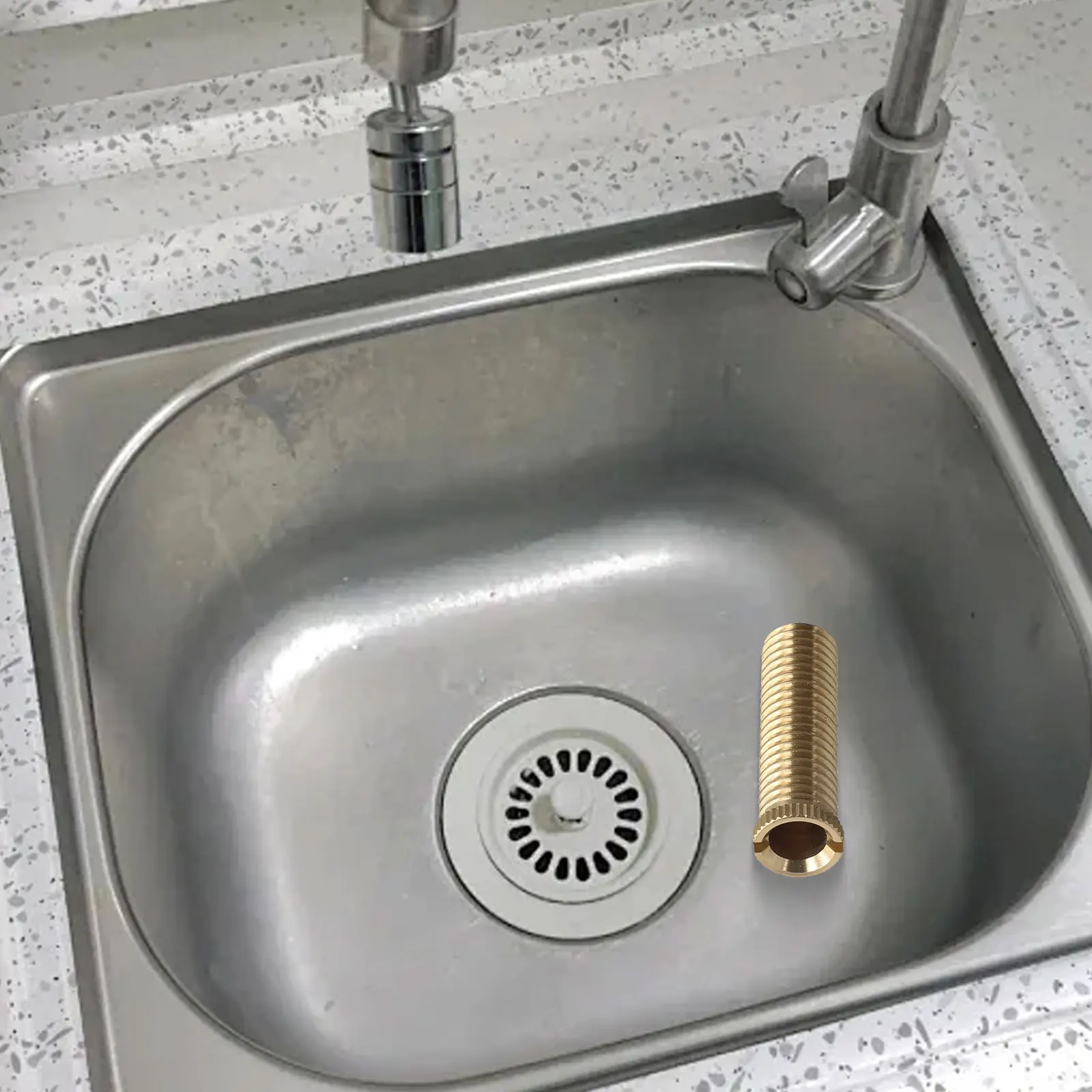 อ่างล้างจานสกรูเชื่อมต่อทองเหลืองอ่างล้างจานสกรูสําหรับอ่างล้างหน้ากรองอ่างล้างจานตะกร้าสกรู Home Improvement