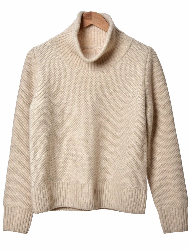 

Clearance Price Women Solid Color Wool Blend Knittted Sweater