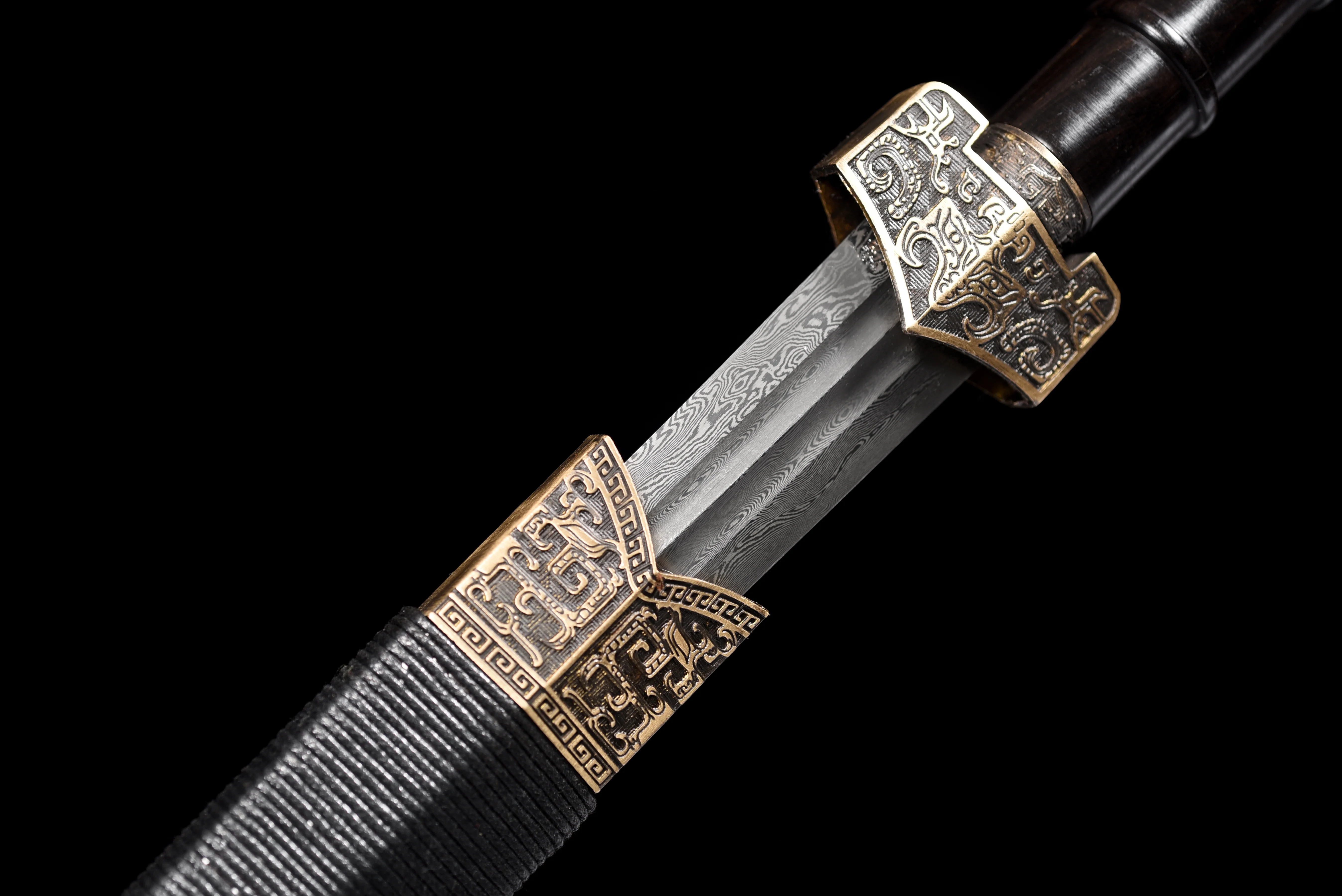 45cm Medieval Chinese film hero weapons King Qin's samurai Sword Assassin katana Sharp Battle Preparation Ninja Kung Fu Damascus