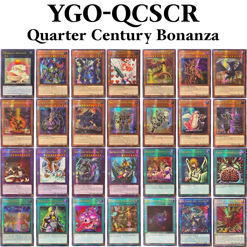Yu-Gi-Oh! Game Cards Quarter Century Bonanza Collectiontoy-QCScR Dark Magician Girl the Dragon Knight Slifer the Sky Dragon card
