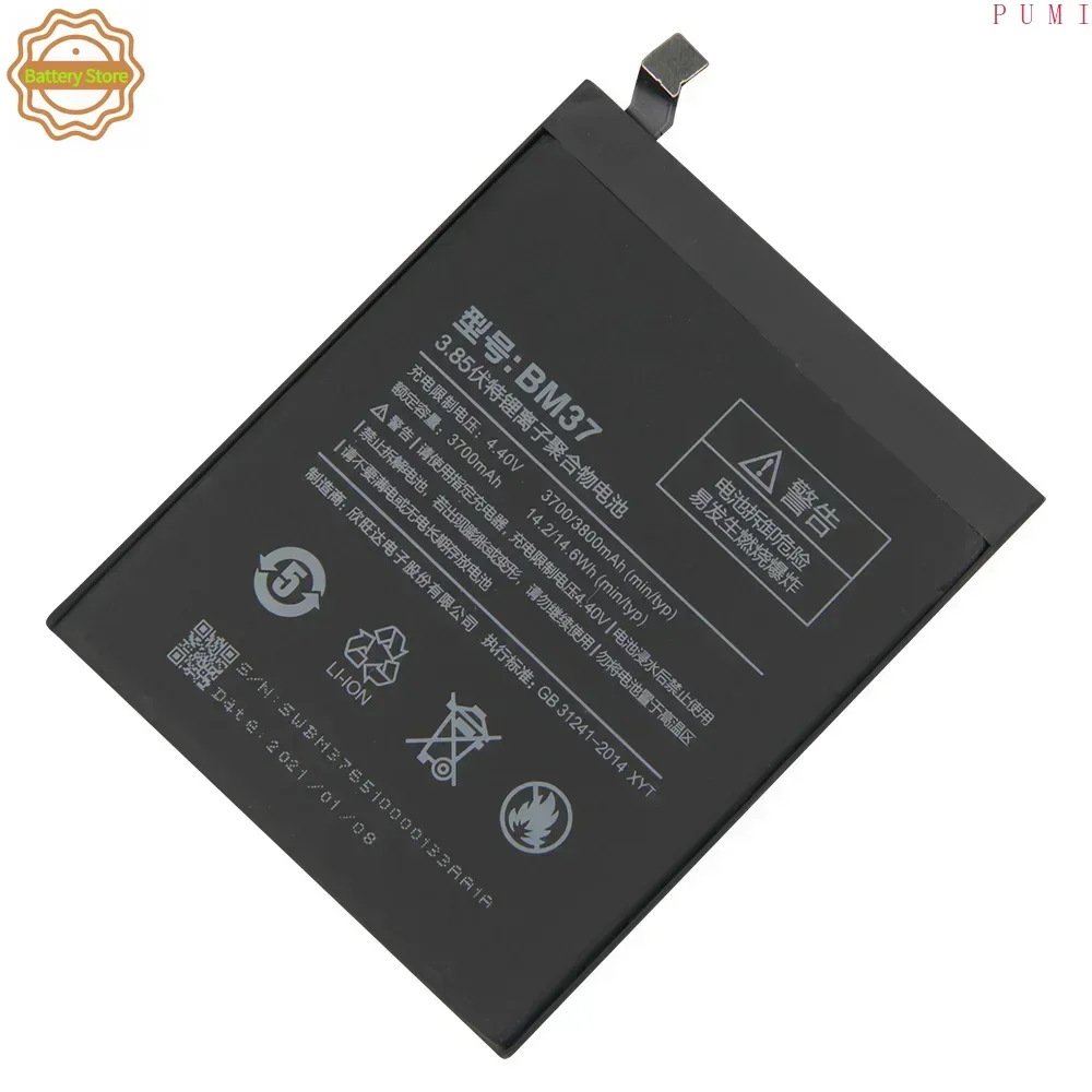 BM37 Phone Battery For Xiaomi Mi 5S plus 5Splus Replacement Battery High Quality Batteries With Tool 3800mAh Production in 2025