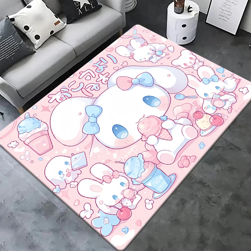 MINISO&Sanrio Cinnamoroll Printed Carpet Living Room Home Decoration Sofa,Table Rug Non-slip Bedside Leisure Mat Stain-resistant