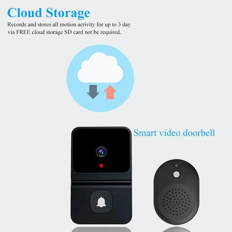 Z30 Smart Visual Doorbell Two-way Intercom Infrared Night Vision Remote Monitoring Security System Wifi Video Door Bell