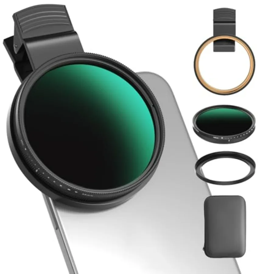 

Регулируемый нейтрально-серый фильтр ND2-400 (67 мм) для телефонов/DSLR-камер, HD-фильтр с универсальным креплением-адаптером для объектива