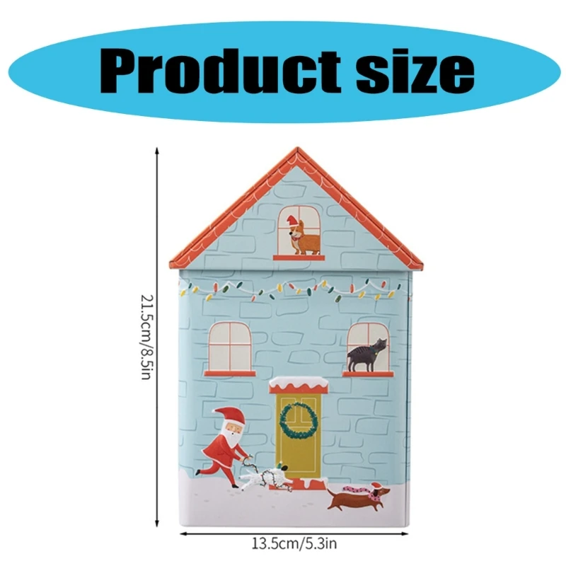 Contenedor lata azul elegante para perros, contenedor almacenamiento lata para perros dulces y accesorios, novedad