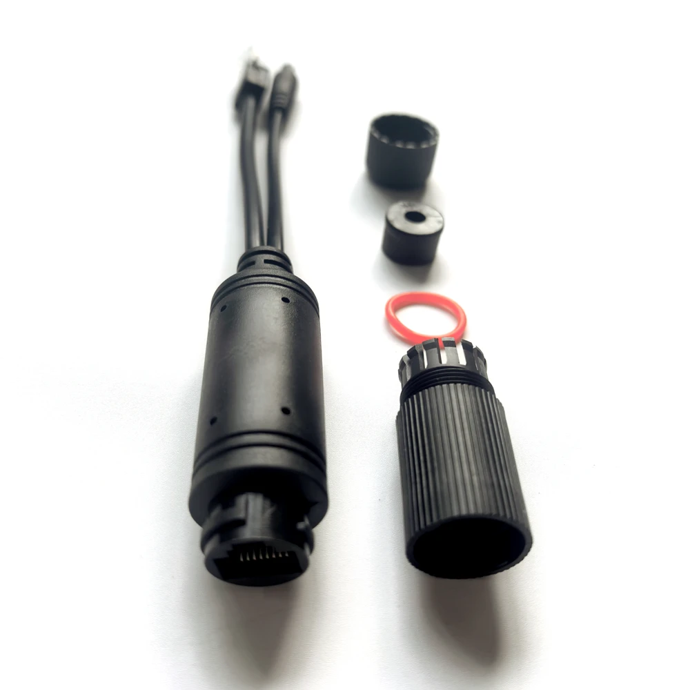 1/2/5 Pieces 48V to 12V Waterproof PoE Splitter POE Adapter Cable Power supply module DC 5.5*2.1mm Connector for IP Camera