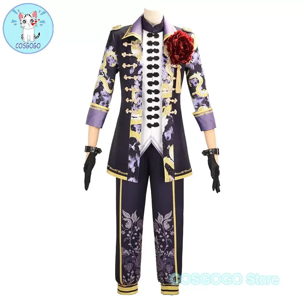 COSGOGO [Customized]Game IDOLiSH7 Zool Isumi Haruka Costume Halloween Outfits Women Men Black White Duel Costume