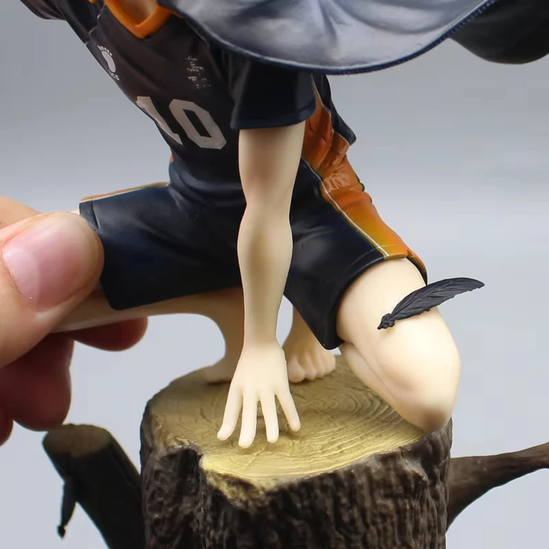 22cm haikyuu hinata shoyo vôlei pequeno sol anime figura modelo estátua meninos coleção decoração de mesa ornamento brinquedos presentes