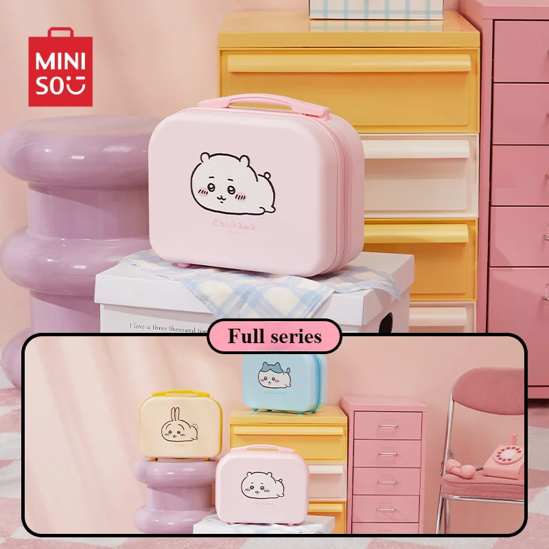 MINISO Chiikawa Series Suitcases Cute and Convenient Large-capacity Boxes Children's Toys Animation Peripherals Birthday Gifts