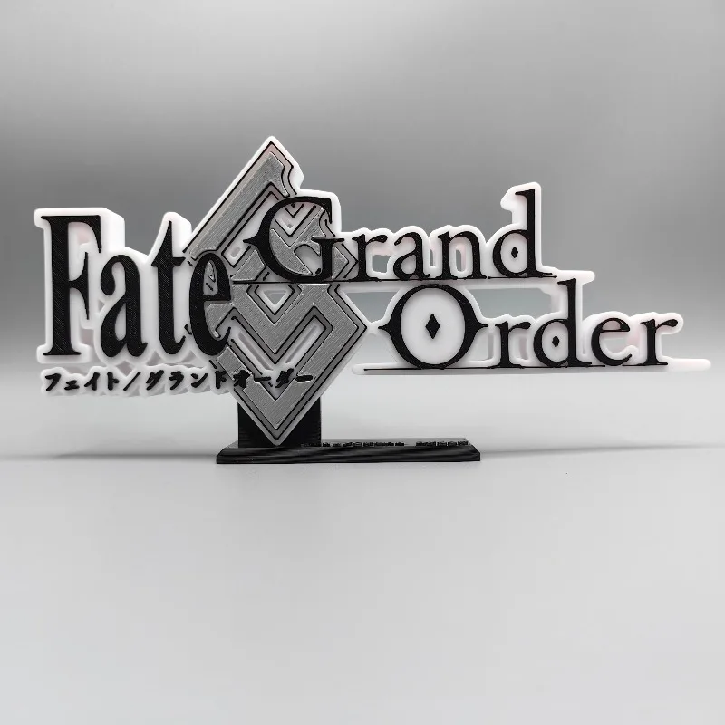 

Anime Game Fate/Grand Order 3D Font Logo Stand PLA Material Altria Caster DIY Decorative Role-playing Exhibition Ornaments Toys