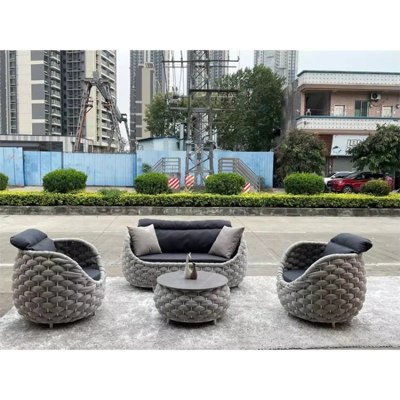 

Modern Luxury Design Leisure Outdoor Furniture Set Home Patio Corner Garden Comfortable Rattan Sofa