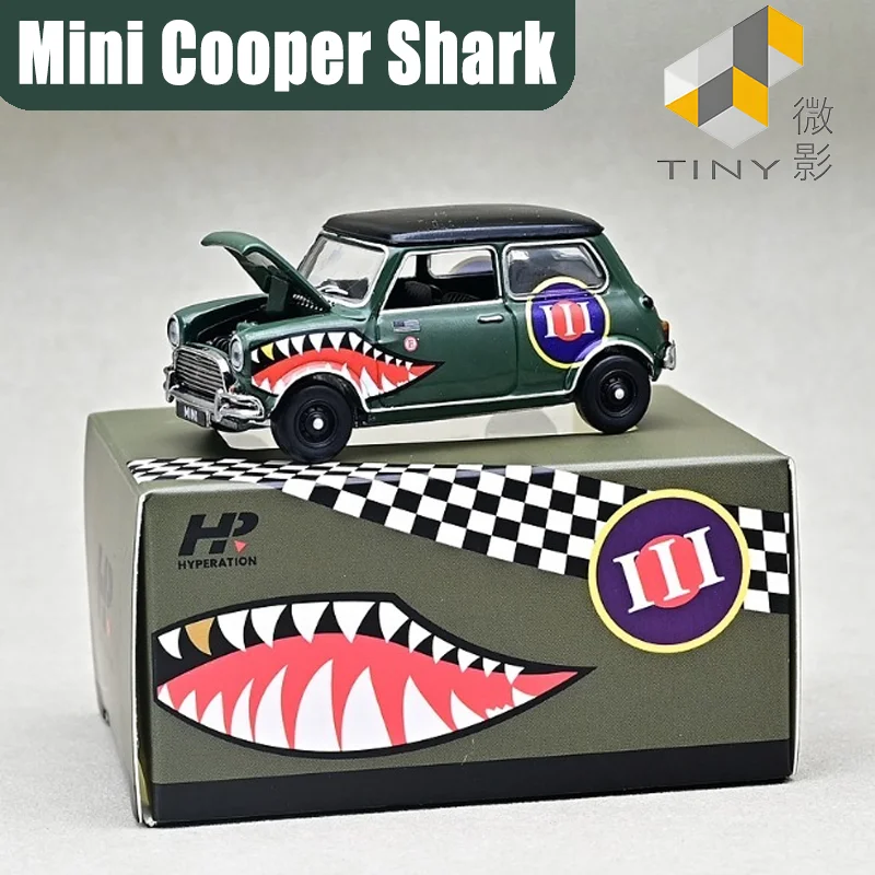 TINY 1/64 Mini Cooper Shark Alloy Motor Vehicle Toy Die-casting Metal Model Collection Boy Christmas Gift