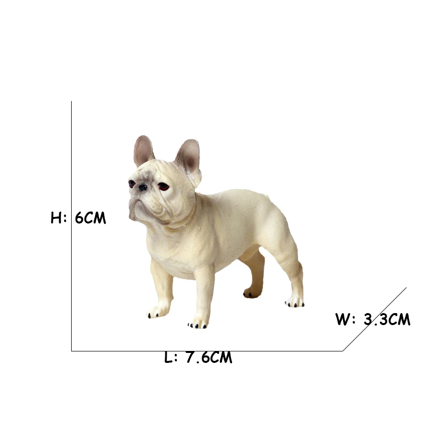 Figure di cani Boston terrier Barboncino Labrador collie St. Bernard Husky Modello Action Figure Figurine di animali da fattoria per giocattoli per bambini