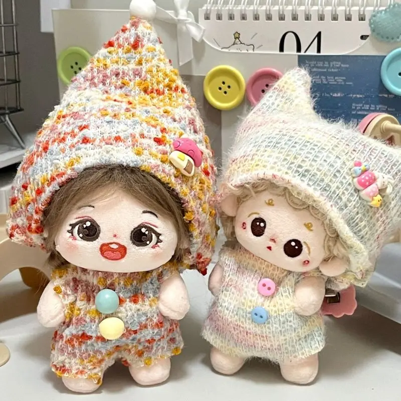 10cm 귀여운 우유 시리즈 인형 드레스 오리지널 정장 아기 옷 인형과 유아를위한 크롤링 복장 부드러운 면직물