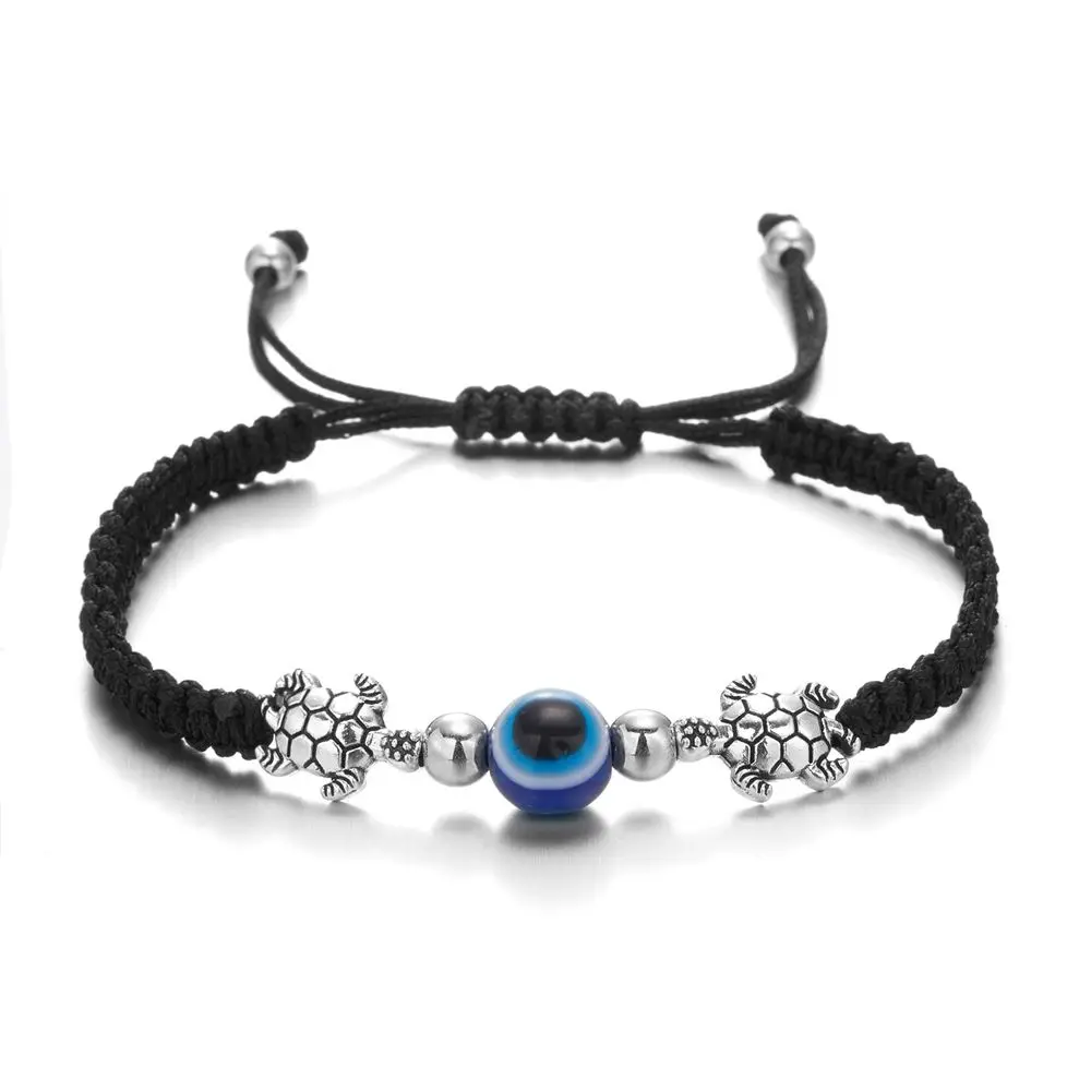 

Fashion Friendship Elephant Woven Tortoise Braided Lucky Bracelet Demon Eye Bracelet For Women Hand Rope