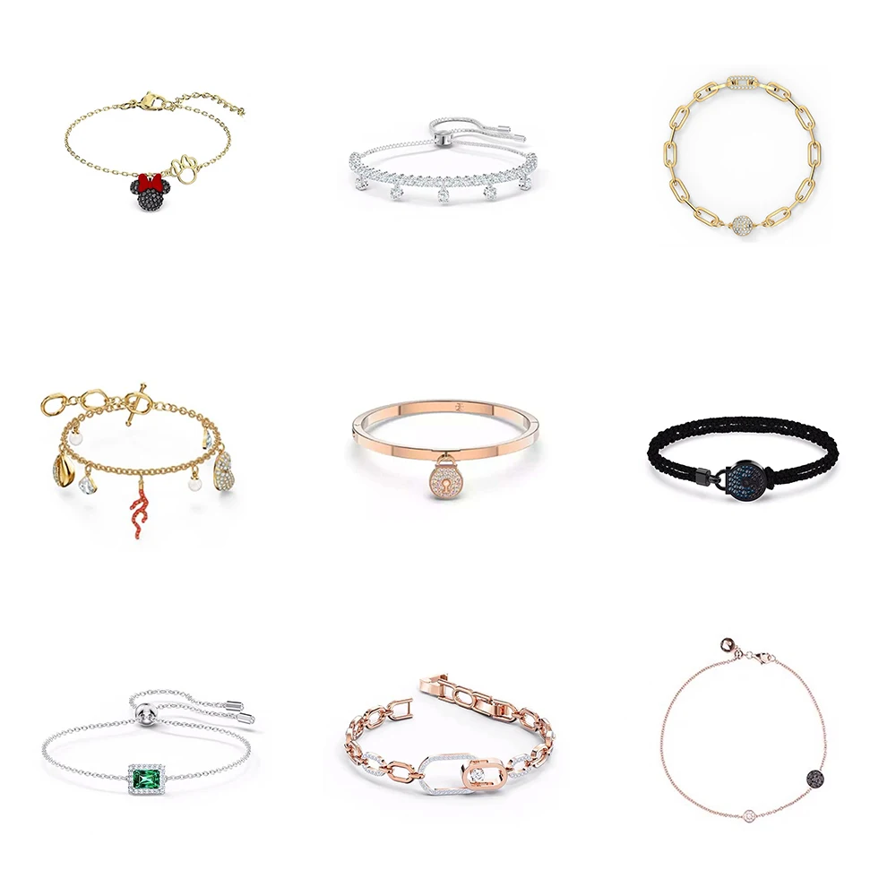 

Новый стильный переплетающийся простой персонализированный браслет-цепочка из серебра с инкрустацией бриллиантами, романтический подарок