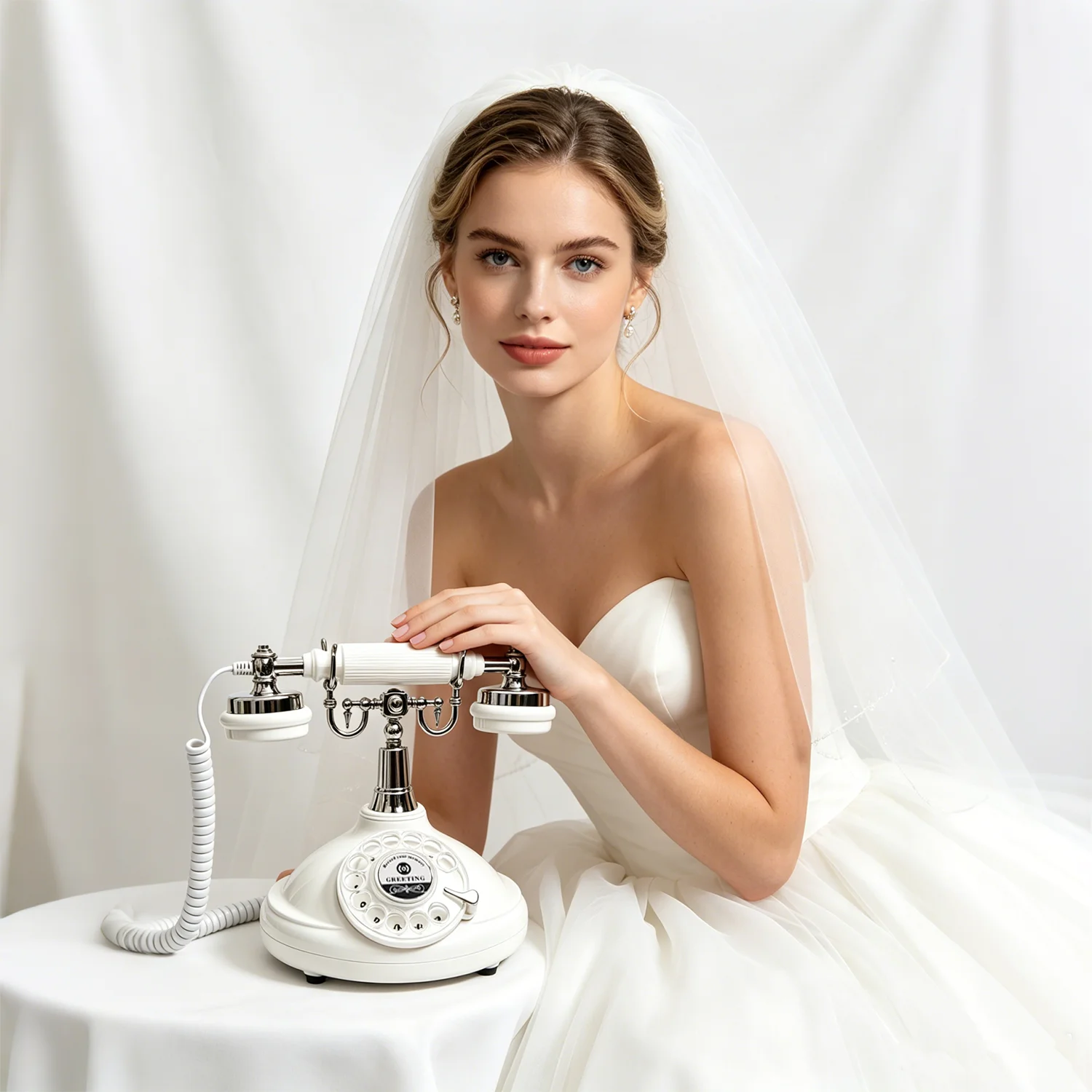 Voice Guestbook Telphone Wedding Telephone Capacity Vintage Rotary Recording Phone Customized Message for Wedding Birthday Party view 2