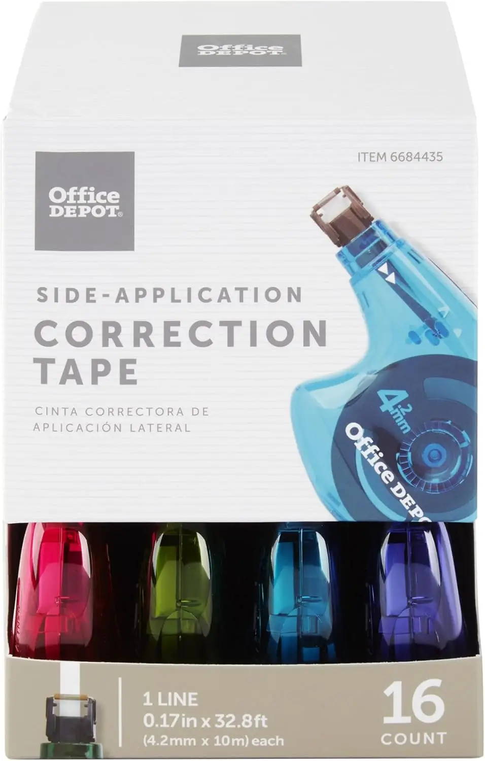 

Корректирующая лента Precision Correction Tape, 1 линия x 392 дюйма, упаковка из 16 картриджей для комфортного офисного использования