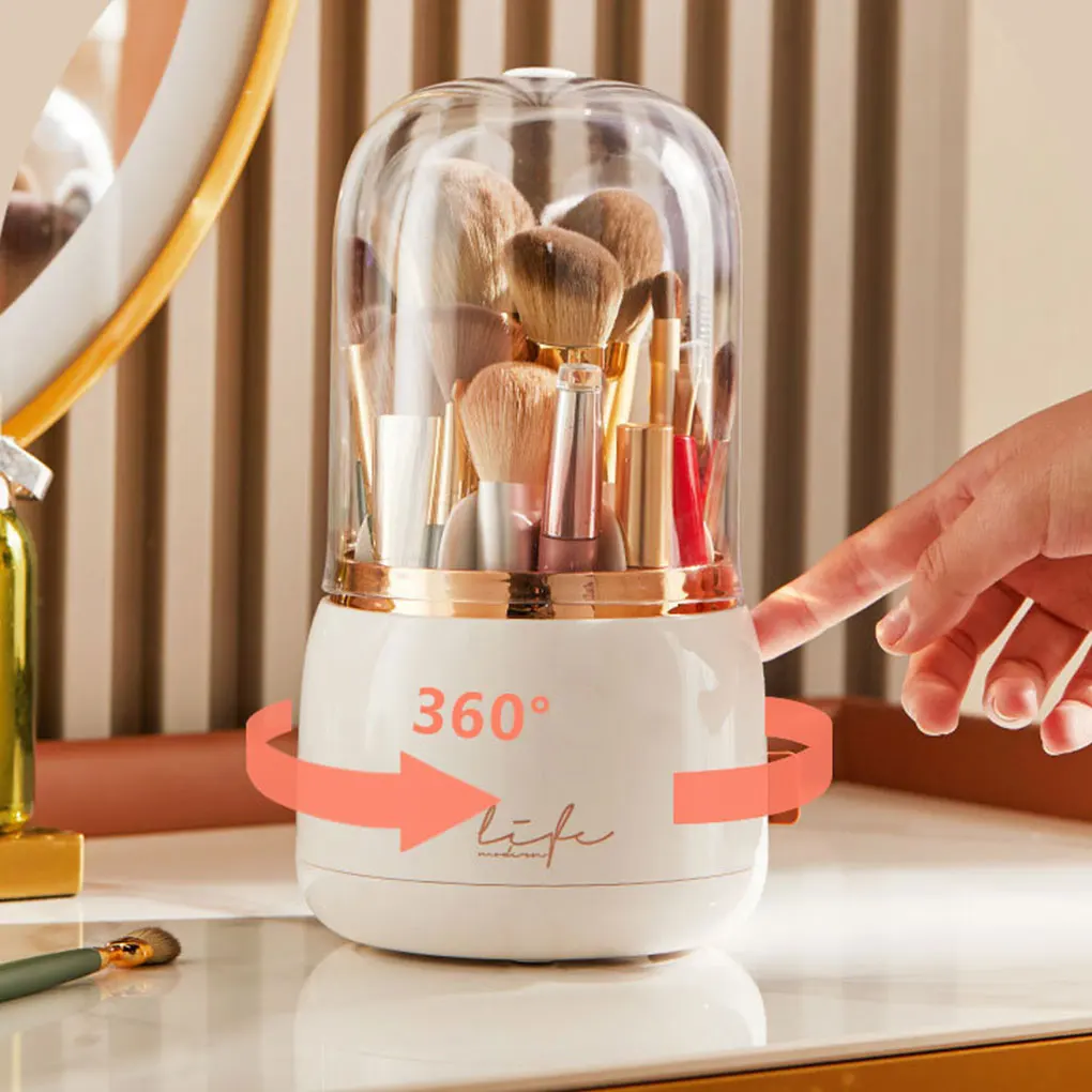 Sturdy And Durable Makeup Storage Organizer With 360° Rotating Well Organized Cosmetics Storage Box