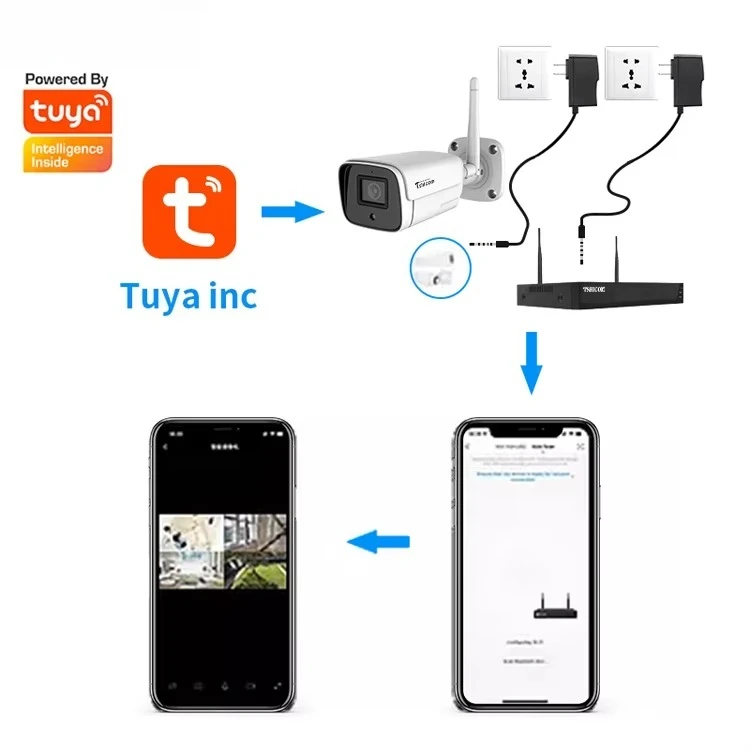 4k Nvr Waterproof Wireless Wifi Outdoor Indoor Use House Home Security Surveil Surveillance Cameras Cctv System for Home House