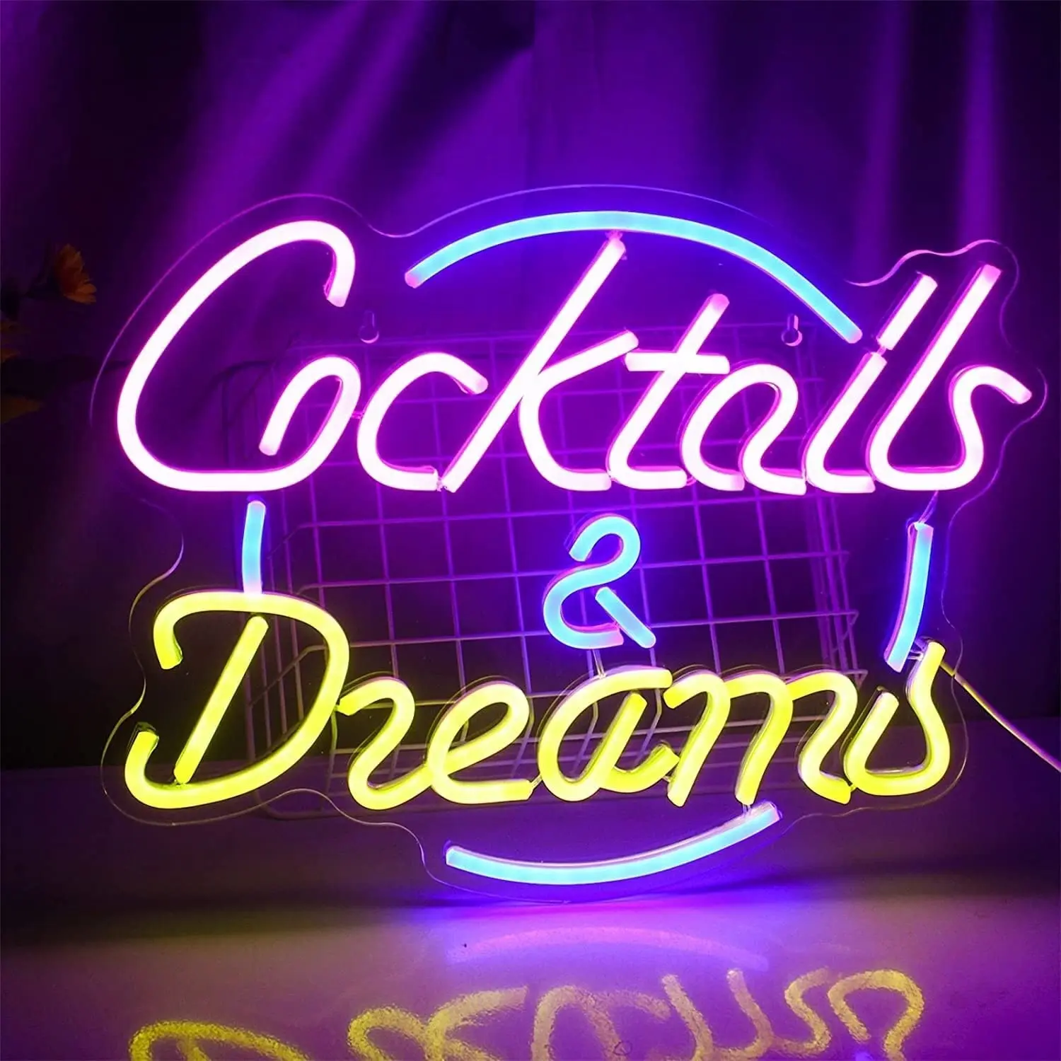 

Cocktails Wine Beer Led Neon Sign USB Dimmable Neon Light for Bar Party Decor Night Lights Wall Hanging Luminous Signboard