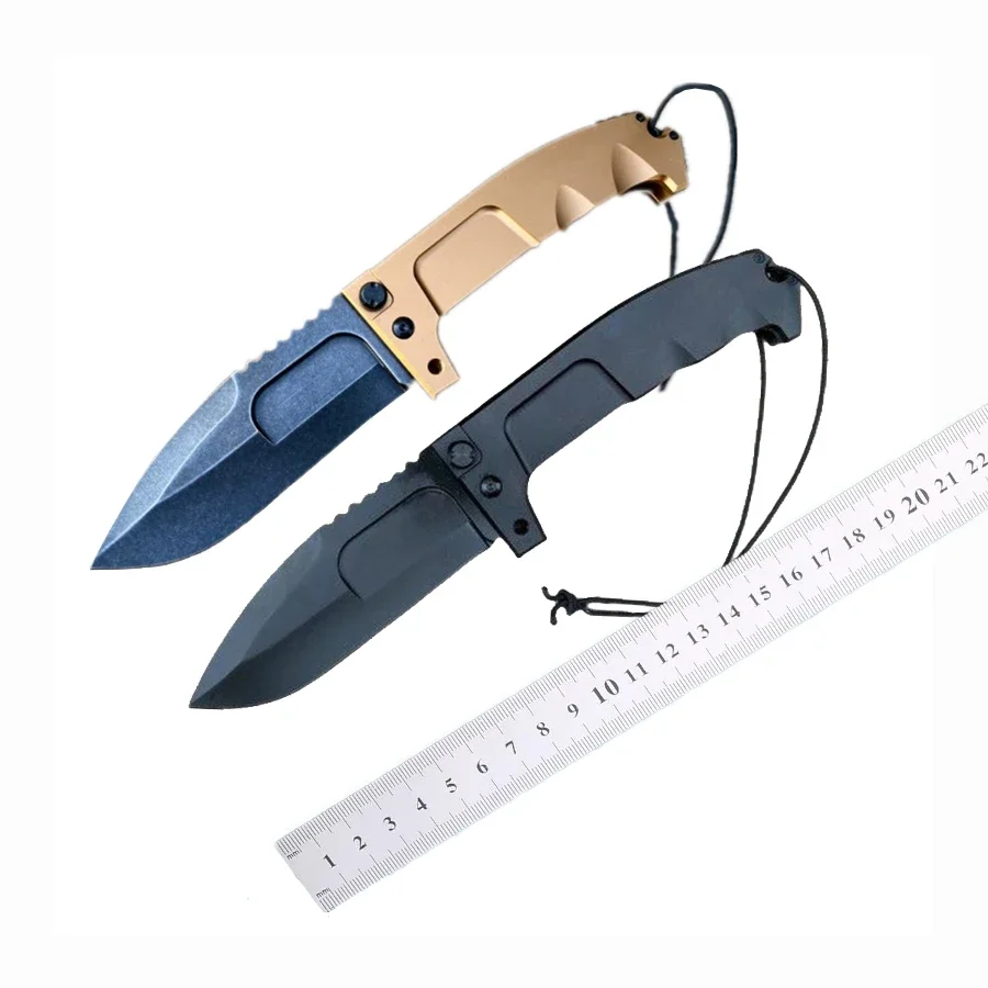 

Exr RaonTCK01 Pocket Folding Knife Drop Tanto N690 Blade 6061 Aluminum Alloy Handle Tactical Hunting EDC Survival Tool Knives