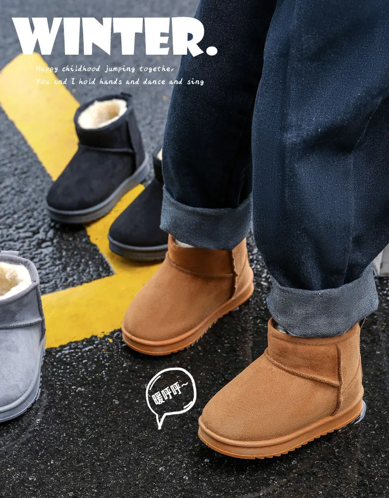2026 Neue Kinder-Winterstiefel aus Rindsleder, warme Stiefel für Jungen und Mädchen, hochwertige Lederstiefel – Detail 4