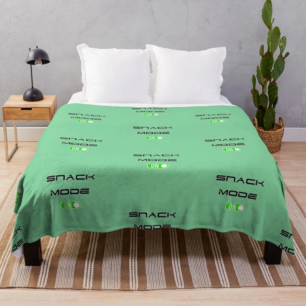 

Snack Mode On Throw Blanket bed plaid Loose Thins Blankets