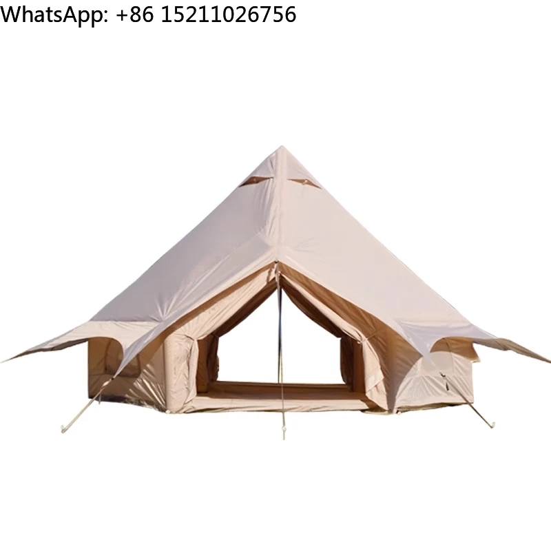 3/4/5/6/7 Meters Camping Canvas PU 3000mm Big Space Inflatable Yurt Teepee Tent For More than 5 Person