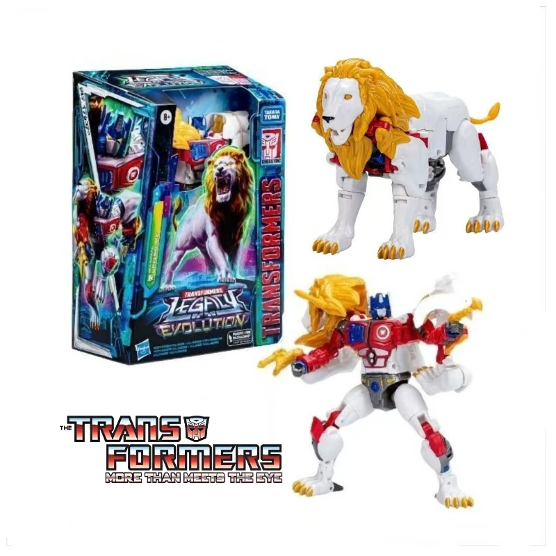 

Совершенно новый в оригинальной коробке, трансформер G1 V-класса, белый лев, Optimus Prime, украшение для студии, фигурка, орнамент, робот, игрушка в подарок