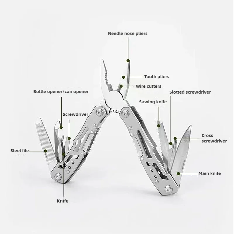 Outdoor Folding Multipurpose Tools Camping Portable Stainless Steel EDC Emergency Survival Knife Clamp Hiking Equipment image 5
