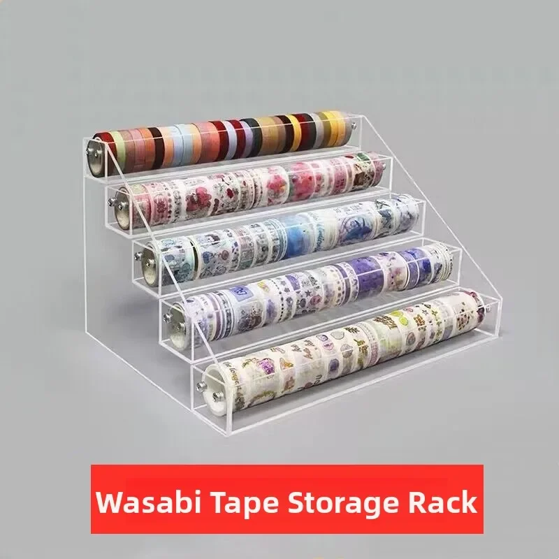 Acrylic Storage Box Universal Trapezoidal Stationery Store Figure Toy Organizer Adhesive Tape Angel Doll Ra Detachable